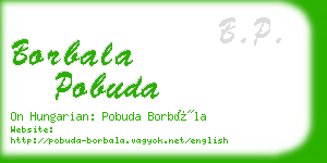 borbala pobuda business card